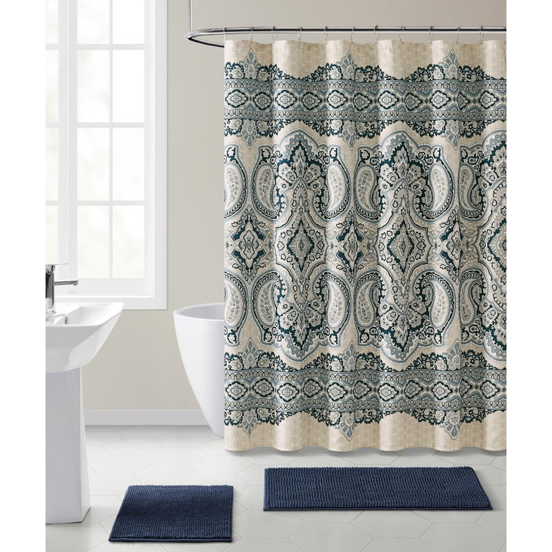 Red Barrel Studio Teyvione Mold & Mildew Resistant Fabric Shower